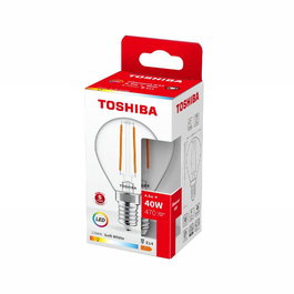TOSHIBA Bombilla LED Filamento G45 E14 4.5W 2700K Luz Cálida