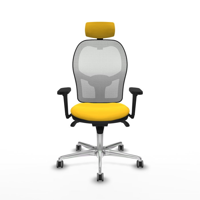 PIQUERAS Y CRESPO Silla de oficina Jorquera con mecanismo Sincro, Amarillo y Blanco PIQUERAS Y CRESPO Silla de oficina Jorquera con mecanismo Sincro, Amarillo y Blanco