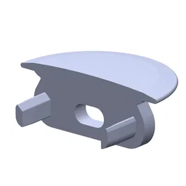 Tapón Final Perfíl Tipo ECO P02 - Plástico - Gris - Con Agujero