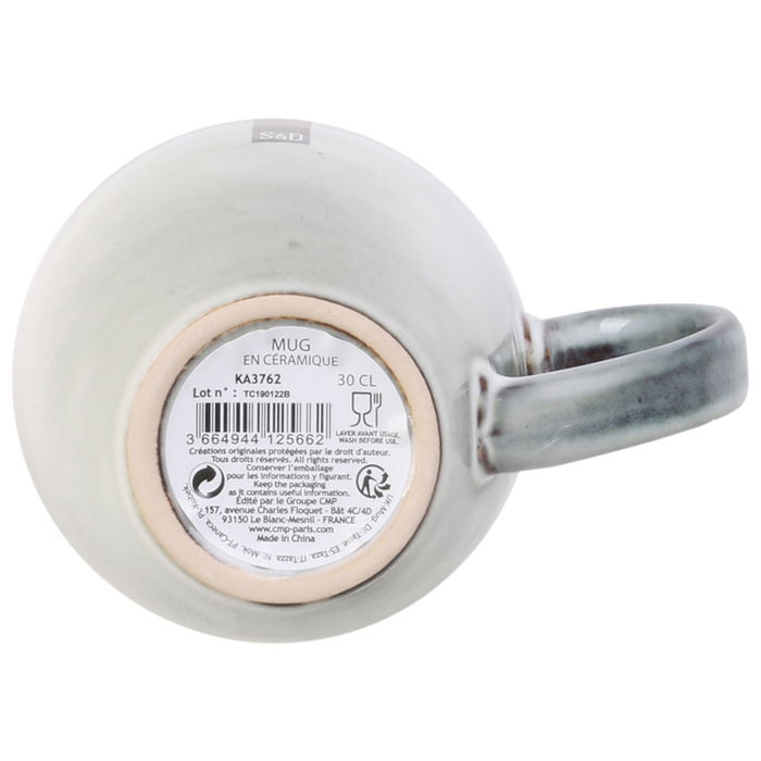 Home Deco Factory Mug Gres Arena 300 Ml Colección Natural