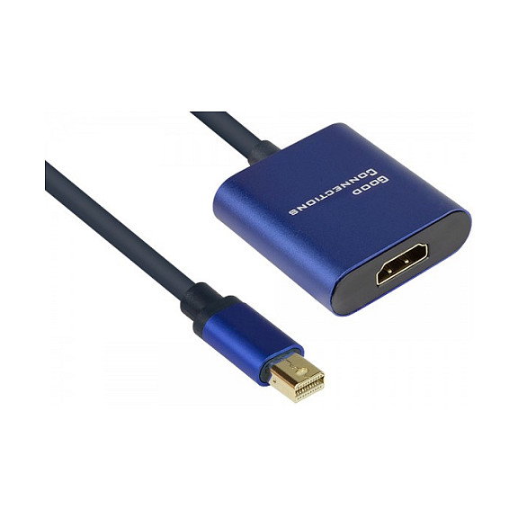 GoodConnections Adaptador Mini DisplayPort 1.4 (Macho) a HDMI 2.0 (Hembra), Cable 0.2m, 4K a 60Hz, HDCP 2.2 GoodConnections Adaptador Mini DisplayPort 1.4 (Macho) a HDMI 2.0 (Hembra), Cable 0.2m, 4K a 60Hz, HDCP 2.2