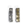DKD Home Decor Set de 4 Servilleteros de Metal Copo Surtido Dorado y Plateado