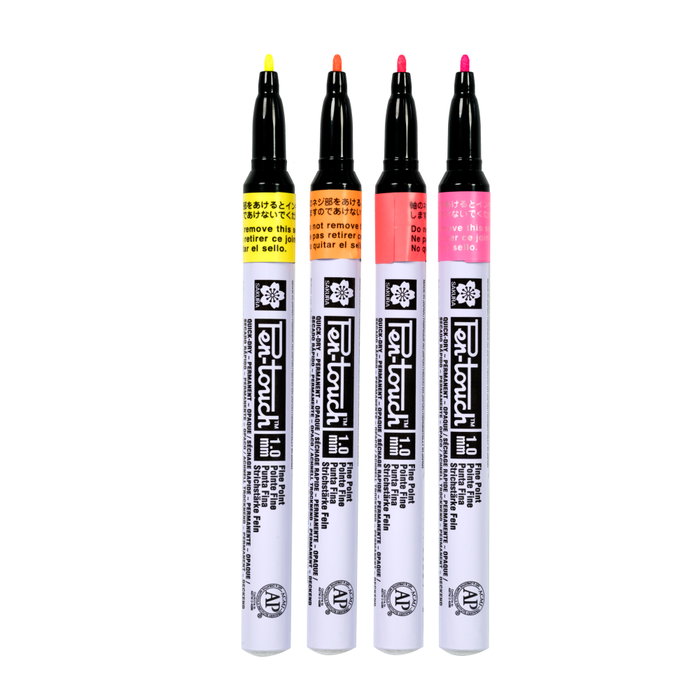 Sakura Estuche de rotuladores fluorescentes Pen-Touch, 4 colores Sakura Estuche de rotuladores fluorescentes Pen-Touch, 4 colores