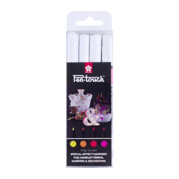 Sakura Estuche de rotuladores fluorescentes Pen-Touch, 4 colores Sakura Estuche de rotuladores fluorescentes Pen-Touch, 4 colores