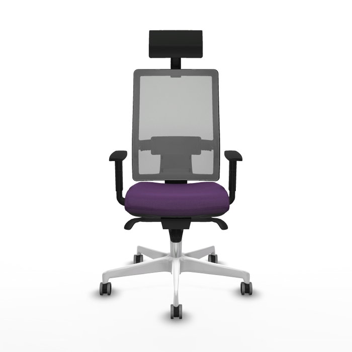 PIQUERAS Y CRESPO Silla de oficina Horna con mecanismo Sincro, Morado y Gris