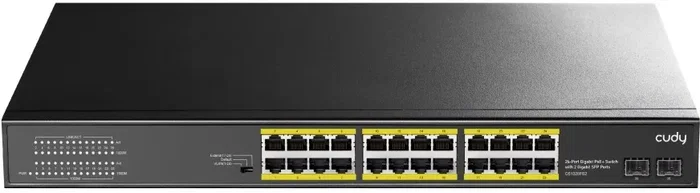 Cudy GS1028PS2 Switch Gigabit Ethernet 24 Puertos PoE+ y 2 SFP Negro