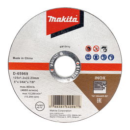 Makita D-65969-12 Disco de Corte para INOX 125x1.2mm
