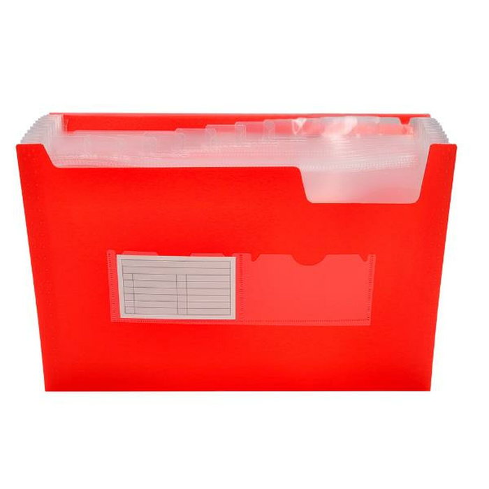 Liderpapel Carpeta Clasificadora Fuelle Roja con 13 Departamentos DIN A4 Liderpapel Carpeta Clasificadora Fuelle Roja con 13 Departamentos DIN A4