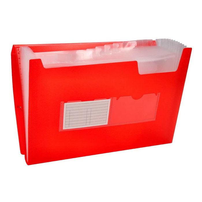 Liderpapel Carpeta Clasificadora Fuelle Roja con 13 Departamentos DIN A4 Liderpapel Carpeta Clasificadora Fuelle Roja con 13 Departamentos DIN A4
