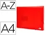 Liderpapel Carpeta Clasificador Fuelle 32110 Polipropileno DIN A4 Roja Transparente 13 Departamentos