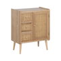 Ixia Mueble Auxiliar Natural con 3 Cajones y Puerta