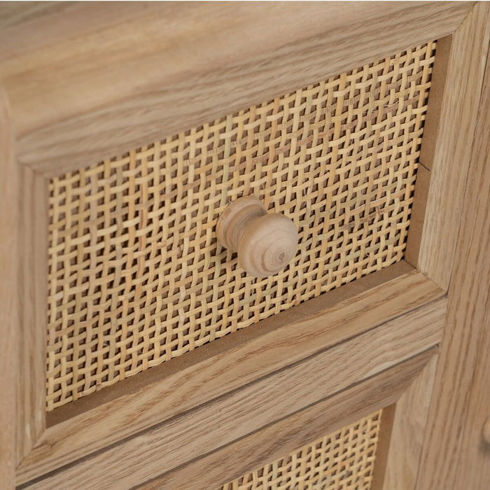 Ixia Mueble Auxiliar Natural con 3 Cajones y Puerta