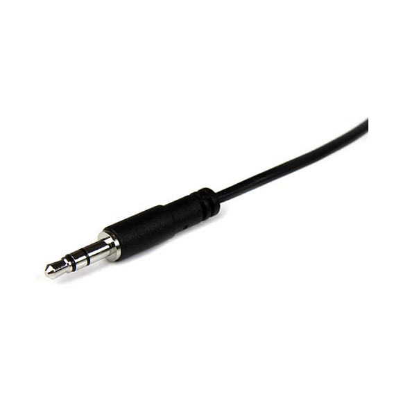 StarTech.com Cable Extensor Audio 3.5mm 1m Stereo Macho a Hembra Slim, Negro, Referencia M/F