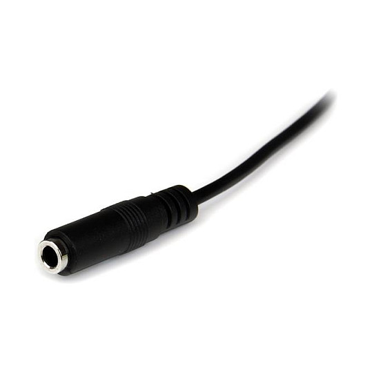 StarTech.com Cable Extensor Audio 3.5mm 1m Stereo Macho a Hembra Slim, Negro, Referencia M/F