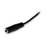 StarTech.com Cable Extensor Audio 3.5mm 1m Stereo Macho a Hembra Slim, Negro, Referencia M/F