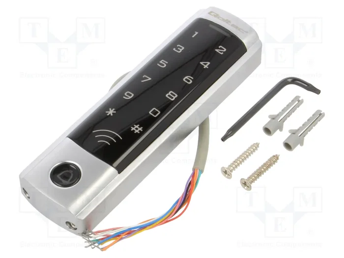 QOLTEC DIONE Cerradura de combinación RFID a pared 12-24VDC IP68 QOLTEC DIONE Cerradura de combinación RFID a pared 12-24VDC IP68