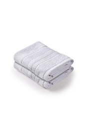 Mijölnir Toallas de Mano 100% Algodón 450 gr/m² Gris 50x90 cm (2 Piezas)