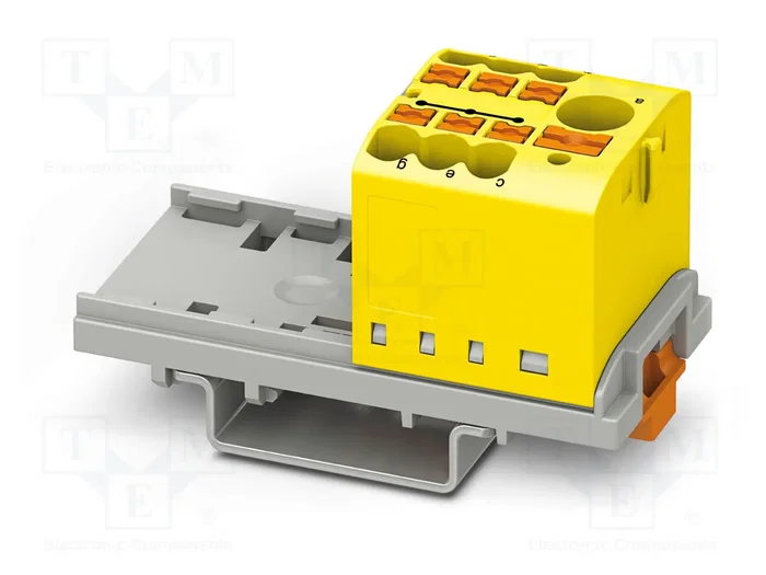 PHOENIX CONTACT Conector de carril Push-in 24A 690V Amarillo PHOENIX CONTACT Conector de carril Push-in 24A 690V Amarillo