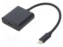 QOLTEC Adaptador USB 3.1 a HDMI y USB C, 0,23m