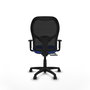 PIQUERAS Y CRESPO Silla de oficina Alocén, Mecanismo Sincro/Traslack, Azul/Negro
