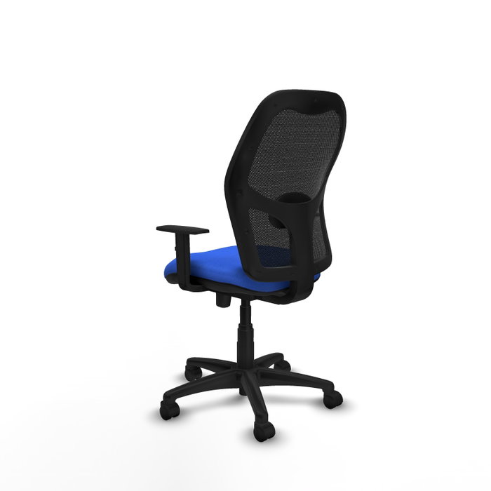 PIQUERAS Y CRESPO Silla de oficina Alocén, Mecanismo Sincro/Traslack, Azul/Negro