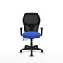 PIQUERAS Y CRESPO Silla de oficina Alocén, Mecanismo Sincro/Traslack, Azul/Negro