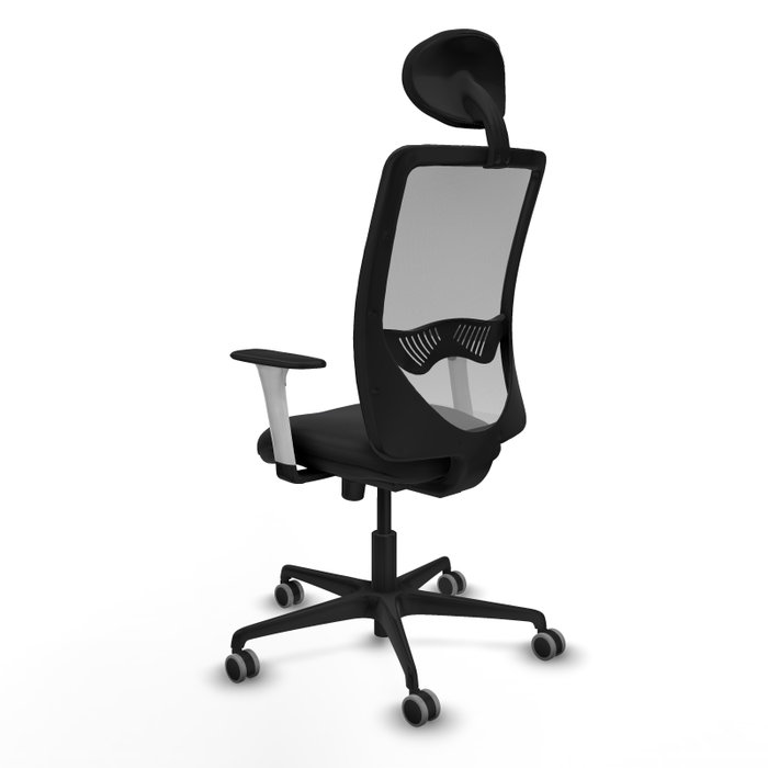 PIQUERAS Y CRESPO Silla de oficina Zulema con Mecanismo Sincro, Similpiel Negro y Malla Gris PIQUERAS Y CRESPO Silla de oficina Zulema con Mecanismo Sincro, Similpiel Negro y Malla Gris