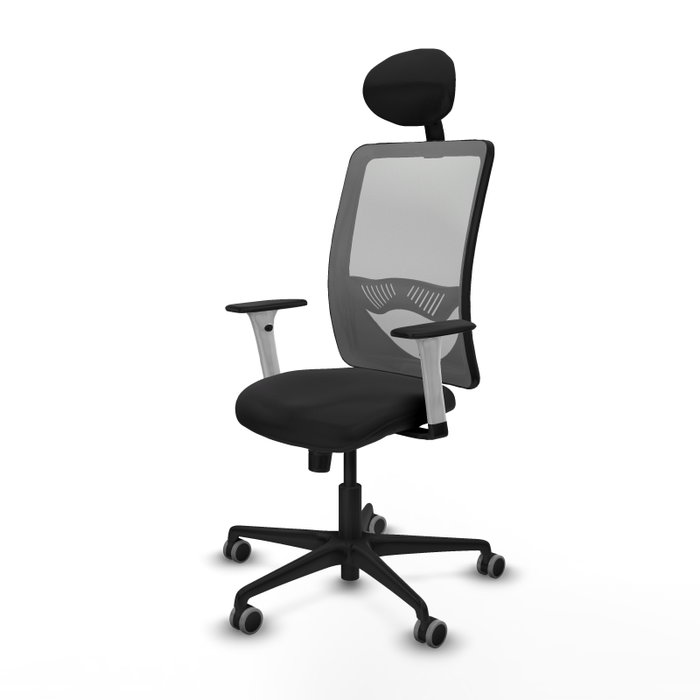 PIQUERAS Y CRESPO Silla de oficina Zulema con Mecanismo Sincro, Similpiel Negro y Malla Gris PIQUERAS Y CRESPO Silla de oficina Zulema con Mecanismo Sincro, Similpiel Negro y Malla Gris