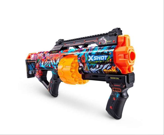 Zuru X-Shot Skins Last Stand Pistola, Incluye 16 Dardos, Dimensiones 55x22x5cm - Modelos Surtidos