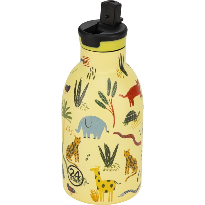 24Bottles Kids Insulated Bottle Jungle Friends, 330 ml, Amarillo