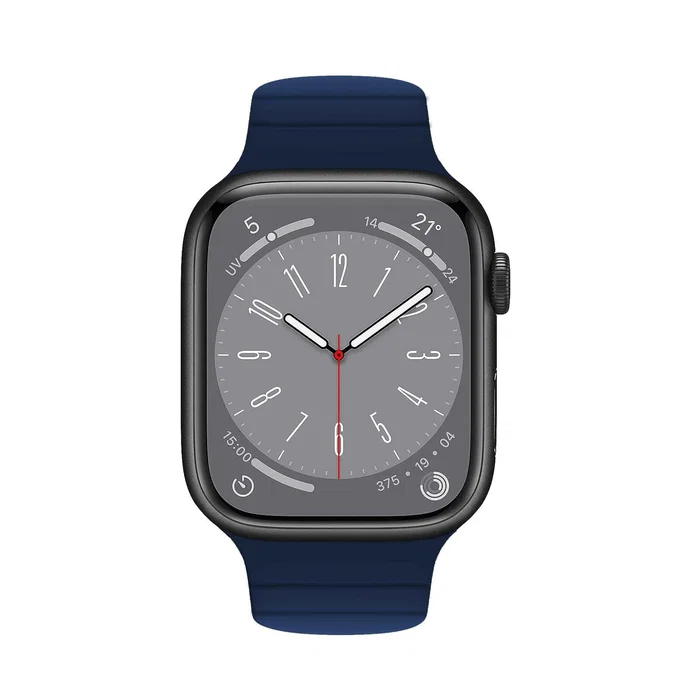 Correa para Apple Watch 42/44/45 mm, Cierre Magnético, Silicona Suave, Color Azul, Unisex, Referencia WBANDMAGBLLB