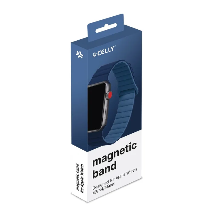 Correa para Apple Watch 42/44/45 mm, Cierre Magnético, Silicona Suave, Color Azul, Unisex, Referencia WBANDMAGBLLB