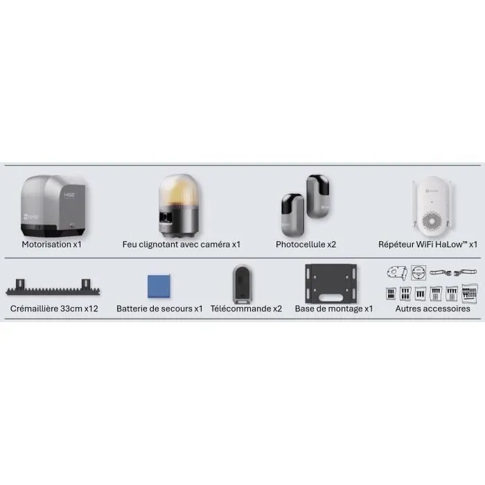 Ezviz Kit Motor Puerta Corredera HG2 600 Pro Conectado Hasta 600 Kg