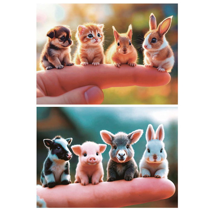 Educa 20221 - Set de 2 Puzzles Educativos de 20 Piezas, Animales Bebés, para Niños +3 Años, en Español