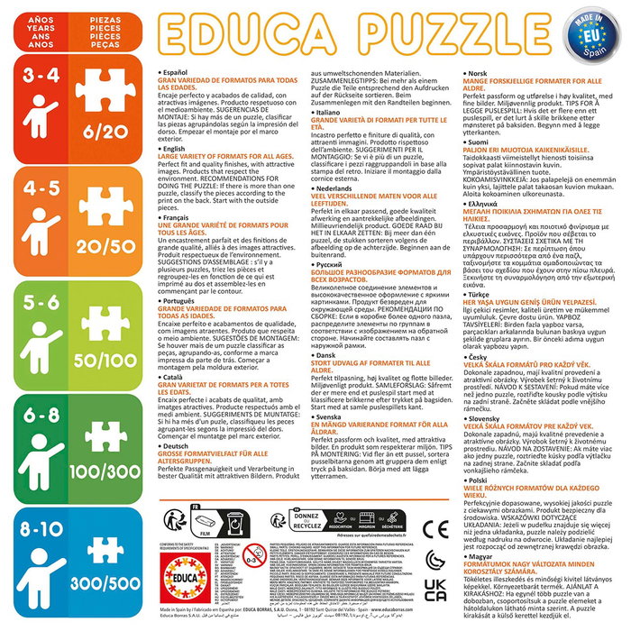 Educa 20221 - Set de 2 Puzzles Educativos de 20 Piezas, Animales Bebés, para Niños +3 Años, en Español