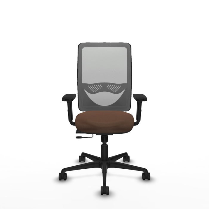 PIQUERAS Y CRESPO Silla de oficina Zulema con mecanismo Sincro/Traslack, Tela Marrón y Malla Gris PIQUERAS Y CRESPO Silla de oficina Zulema con mecanismo Sincro/Traslack, Tela Marrón y Malla Gris