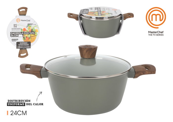 Masterchef Cacerola con Tapa 24cm Sage Masterchef Cacerola con Tapa 24cm Sage
