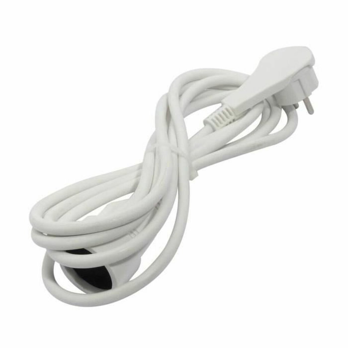 Chacon Cable alargador HO5VVF 3 x 1,5 mm² - 3 m - Enchufe plano - Blanco Chacon Cable alargador HO5VVF 3 x 1,5 mm² - 3 m - Enchufe plano - Blanco