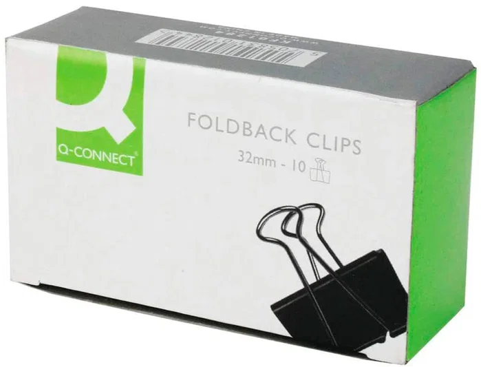 Q-connect Pinza metálica reversible n.3 32 mm, caja de 10 unidades Q-connect Pinza metálica reversible n.3 32 mm, caja de 10 unidades