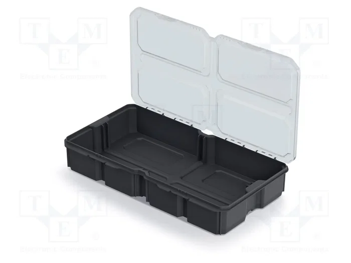 KISTENBERG Contenedor MSX BOX Negro con Tapa Transparente KISTENBERG Contenedor MSX BOX Negro con Tapa Transparente