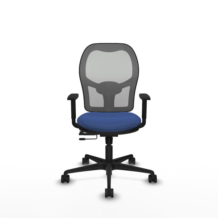 PIQUERAS Y CRESPO Silla de oficina Jorquera con mecanismo Sincro/Traslack Azul marino y Gris