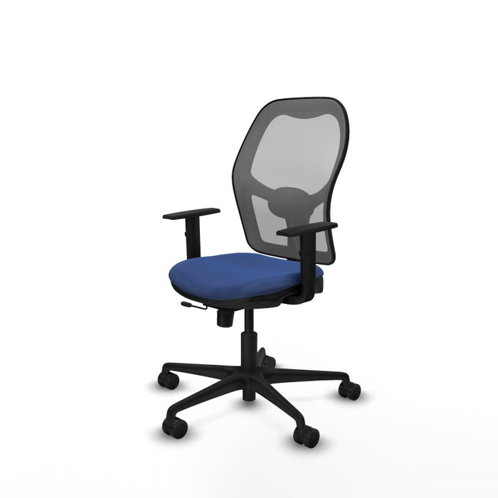 PIQUERAS Y CRESPO Silla de oficina Jorquera con mecanismo Sincro/Traslack Azul marino y Gris