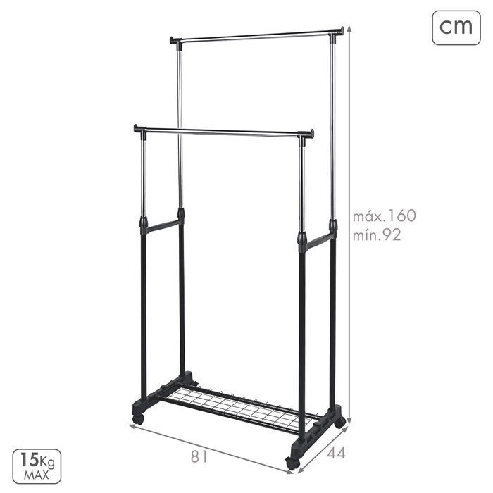 MAX HOME Perchero de Ropa Ajustable