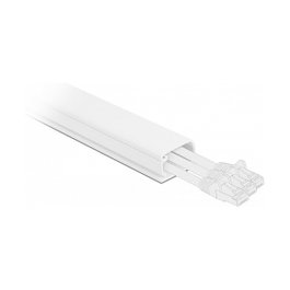 DeLOCK Conducto para cables con cubierta autoadhesiva 35 x 20 mm - 1 m - Blanco