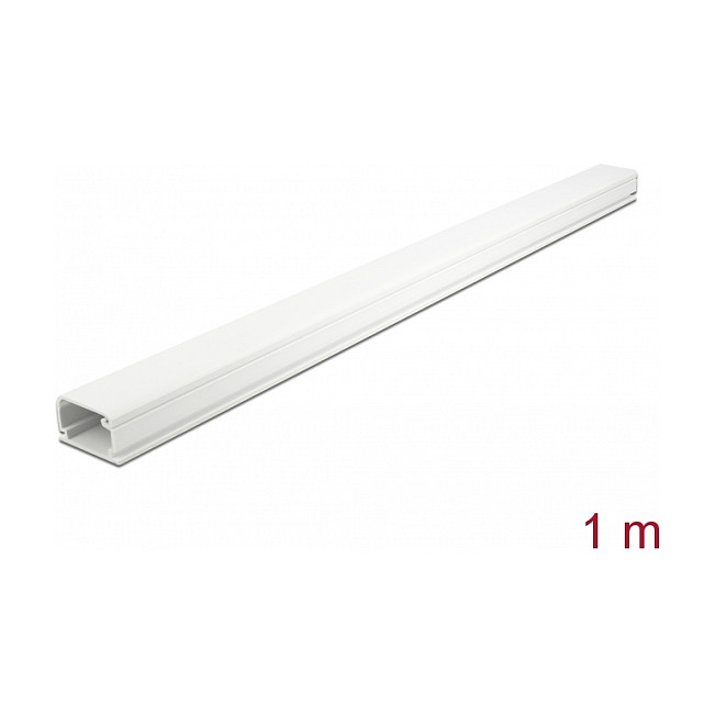 DeLOCK Conducto para cables con cubierta autoadhesiva 35 x 20 mm - 1 m - Blanco DeLOCK Conducto para cables con cubierta autoadhesiva 35 x 20 mm - 1 m - Blanco