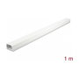 DeLOCK Conducto para cables con cubierta autoadhesiva 35 x 20 mm - 1 m - Blanco