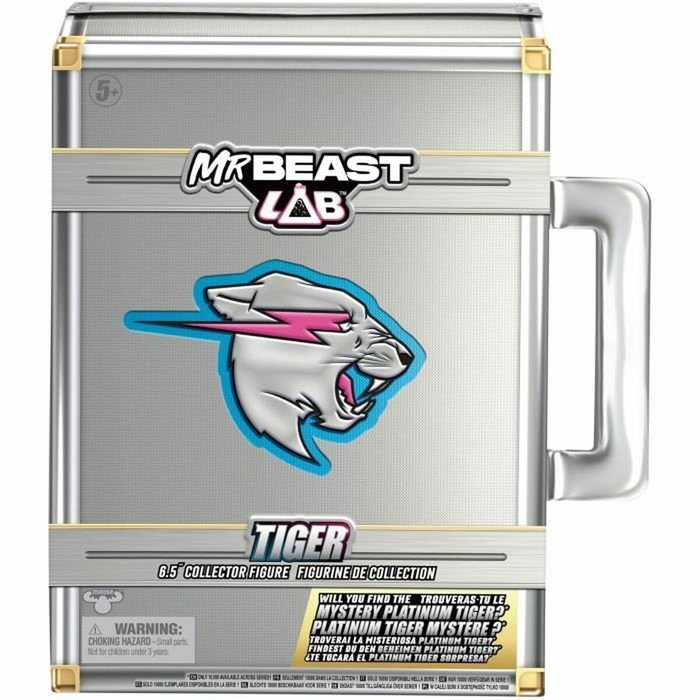 Moose Toys Figura de coleccionista Mr. Beast Lab Tiger de 8,8 cm Moose Toys Figura de coleccionista Mr. Beast Lab Tiger de 8,8 cm