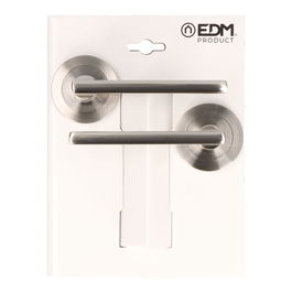 Edm Juego Roseta 606 Níquel Satinado Aluminio Ø 50 mm Tornillos Incluidos