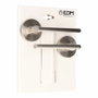 Edm Juego de roseta modelo 606 de aluminio, níquel satinado, ø50 mm