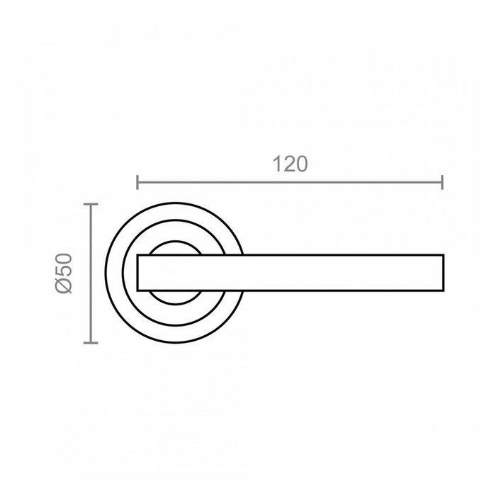 Edm Juego de roseta modelo 606 de aluminio, níquel satinado, ø50 mm